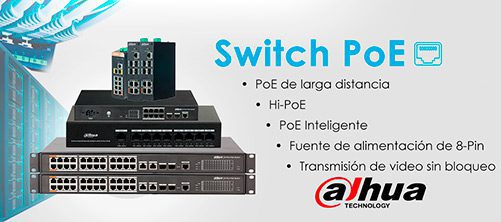 Switches PoE Dahua para redes de videovigilancia
