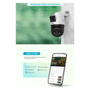 CAMARA IP WIFI 5X5MP DOBLE LENTE TIPO PT **DETECCIÓN DUAL *CONTROL DE RONDA *SIRENA Y LUZ DE ALARMA *DETEC. PERSONAS Y VEHICULOS IA *IP66 *MICRO SD HASTA 256GB - Imagen 6