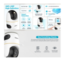 CAMARA WIFI TIPO PT C/ DOBLE LENTE 3+3MP *ANGULOS DE VISIÓN AJUSTABLES *LLAMADA A UN TOQUE *DETEC. DE PERSONAS Y MASCOTAS *AUTO TRACKING *MICRO SD HASTA 256GB - Imagen 2