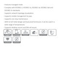 SWITCH REFORZADO ADMINISTRABLE EN NUBE *CAPA 2 *6 PUERTOS *4POE *SOPORTA GESTIÓN POR APP *METALICO *MONTAJE DIN O ESCRITORIO *1 PUERTO TX 250M *POE WATCHDOG - Imagen 1