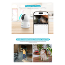 CAMARA IP WIFI 3MP *LLAMADA UN TOQUE *ROTACION 360° *LLAMADA A UN TOQUE *AUDIO BIDIRECCIONAL *DETEC. IA DE HUMANOS *DETEC. MASCOTA *RASTERO INTELIGENTE *PARE - Imagen 4