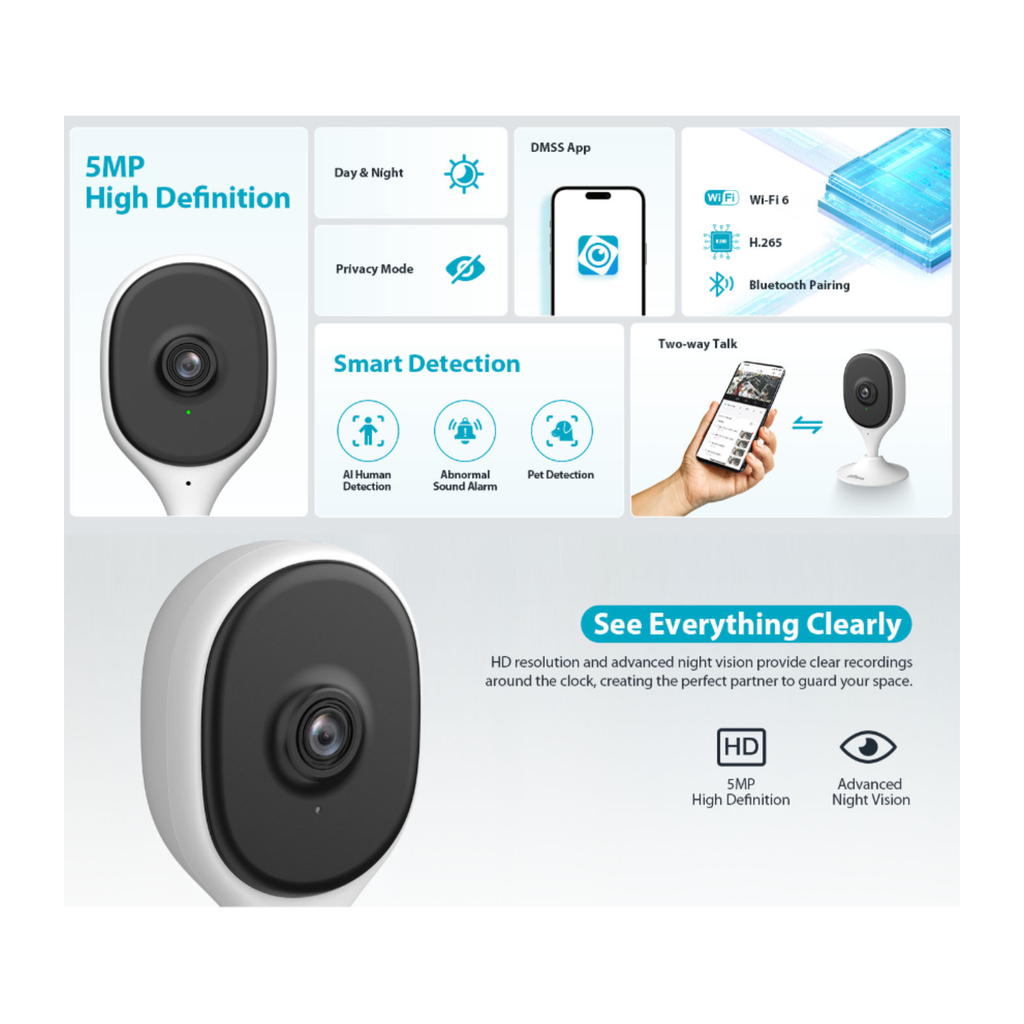 CAMARA IP WIFI CUBE C1 5MP *PARA INTERIORES *DETEC. HUMANOS IA *DETEC. MASCOTAS *AUDIO BIDIRECCIONAL *WIFI 6 *PAREO POR BLUETOOTH *SLOT MICRO SD HASTA 256GB - Imagen 2
