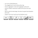 SWITCH NO ADMINISTRABLE DE 16 PUERTOS GIGABIT *PLUG AND PLAY *CAPA  2 *MATERIAL METALICO *FACIL INSTALACIÓN - Imagen 1