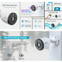 CAMARA IP WIFI BALA 3MP *DISUACION ACTIVA *DETEC. IA VEHICULO Y PERSONAS *AUDIO BIDIRECCIONAL *LUZ ROJA Y AZUL DE DISUACIÓN *IP67 *RANURA MICRO SD MAX 256GB - Imagen 1