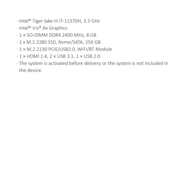 MODULO OPS CON CPU INTEL PARA PANTALLA INTERACTIVA DAHUA DE 86" *OFRECE ACCESO AL SISTEMA OPERATIVO WINDOWS *MEMORIA 8GB *WIFI *BT *NO SE VENDE POR SEPARADO - Imagen 1