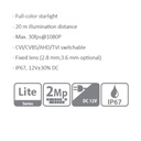 CAMARA HDCVI DOMO 2MP FULL COLOR *SENSOR CMOS 1/2.8" *LENTE 2.8MM *DIST. ILUMINACION 20M * MAX. 30fps@1080P * CVI/CVBS/AHD/TVI *2D NR *IP67 DAHUA HAC-HDW1209TLQN-LED-28-S2 - Imagen 1