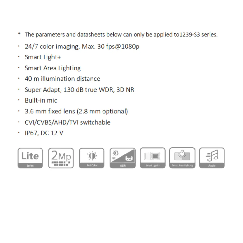 CAMARA HDCVI BALA 2MP FULL COLOR DAHUA HAC-HFW1209TLM-LED-036-S3 - Imagen 1