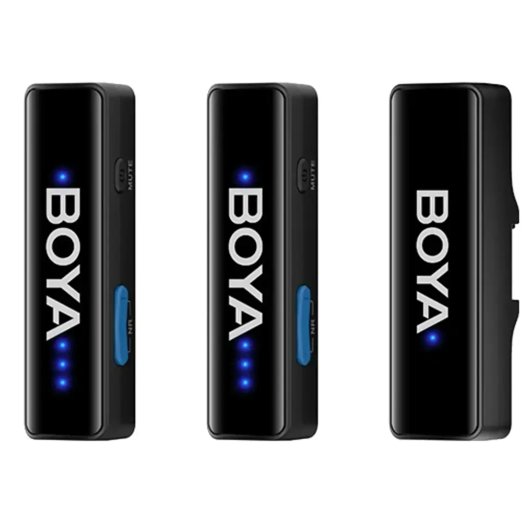 MICROFONO INALAMBRICO 3 EN 1*DOBLE CANAL 2.4GHz*ALCANCE 300M EN CAMPO ABIERTO*USB-C,LIGHTNING,TRS 3.5mm*BATERIA TX 30HR/RX 6HR*ESTUCHE CARGADOR BOYA BOYALINK V2.0 - Imagen 2
