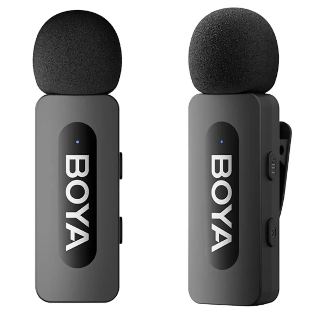 MICROFONO INALAMBRICO ULTRA COMPACTO*CONECTOR USB-C*MIC OMNIDIRECCIONAL 360°*CANCELACION DE RUIDO*ALCANCE 50MTS* BOYA BY-V10 V2.0 - Imagen 1