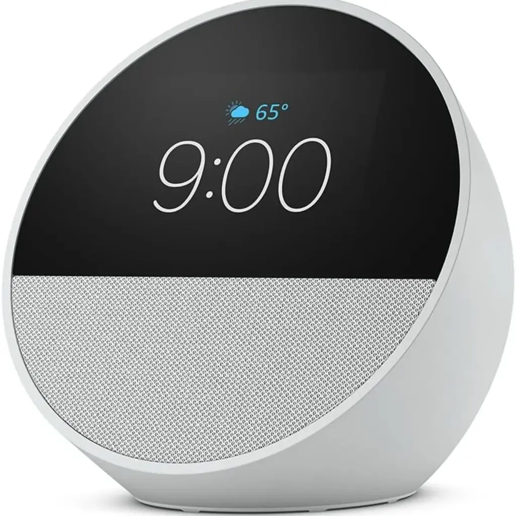 [BV84J9-WH] AMAZON ALEXA ECHO SPOT 2024 BLANCO GLACIAR*SONIDO VIBRANTE CON PARLANTE DE PROYECCION FRONTAL DE 1,73"*PANTALLA 2,83" 320X240*MANOS LIBRES*DETECCION DE MOV*3 BO