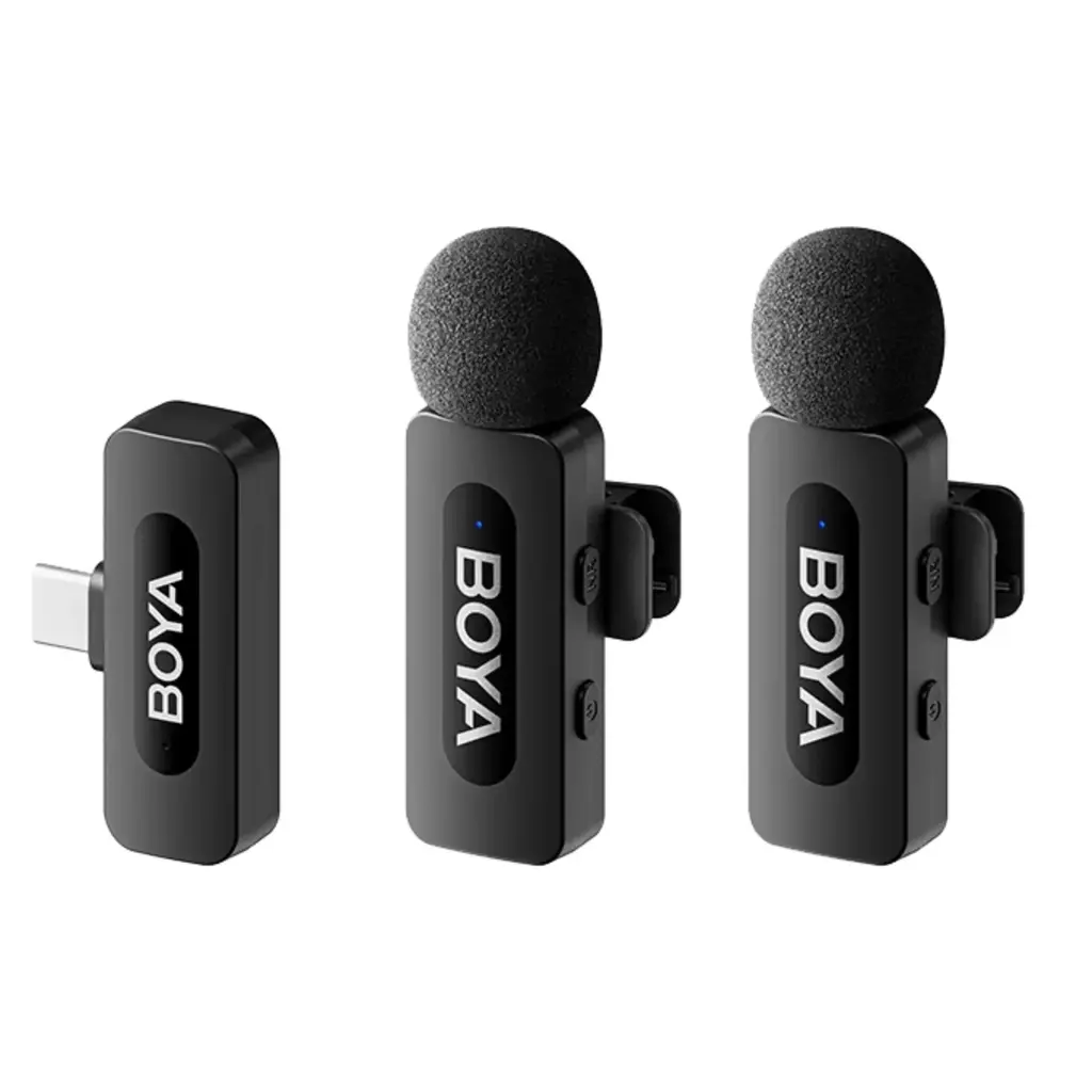 [BY-V20 V2.0] MICROFONO INALAMBRICO 2,4GHz USB-C*ULTRACOMPACTO Y PORTATIL CON 2 MIC*CONEXION USB-C *MIC OMNIDIRECCIONAL*CANCELACION DE RUIDO INTELIGENTE*ALCANCE 100M