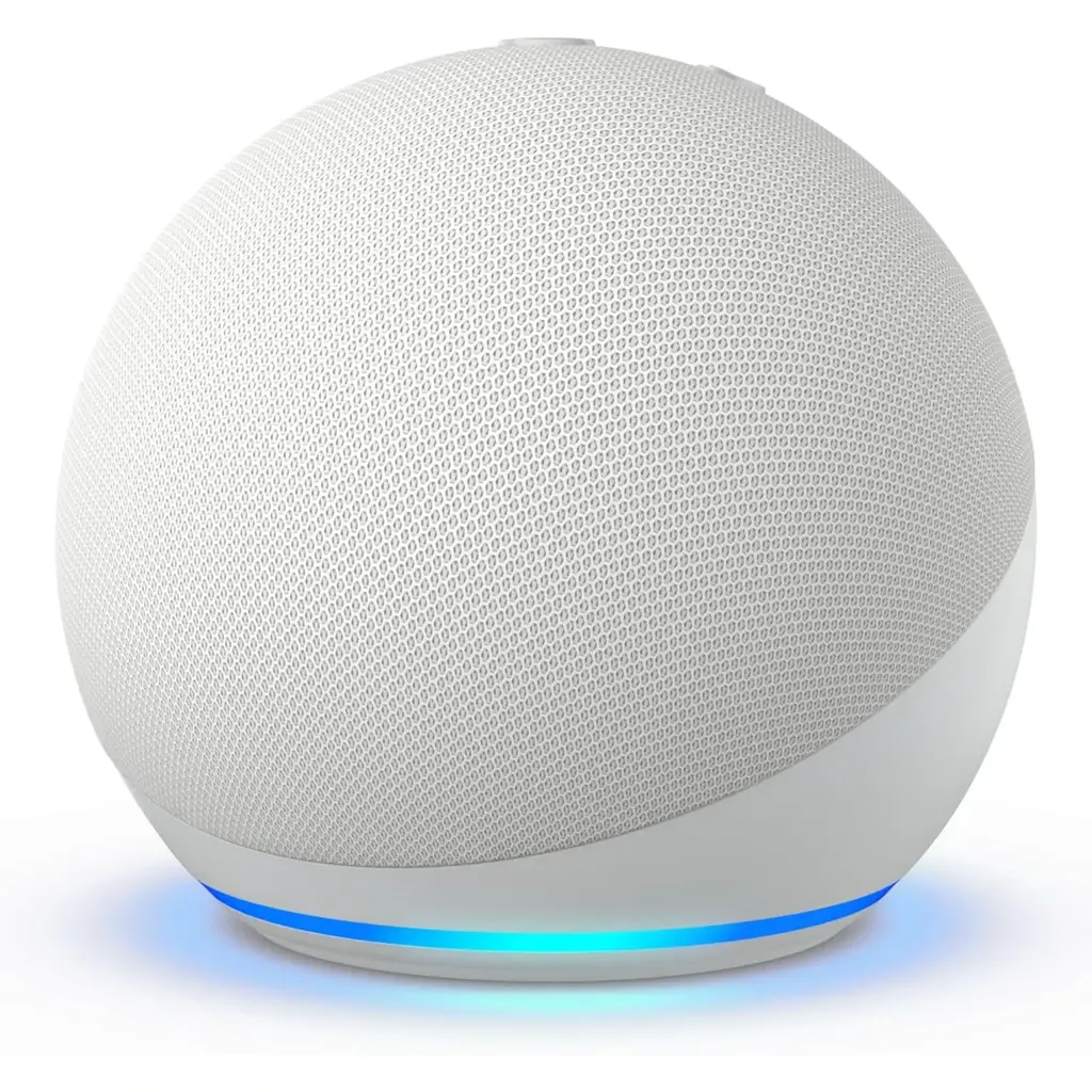 ALEXA ECHO DOT 5TA GEN - BLANCO GLACIAR*SONIDO VIBRANTE*PARALANTE PROYECCION FRONTAL 1.72"*SENSOR DE MOVIMIENTO Y TEMPERATURA*EERO INTEGRADO*