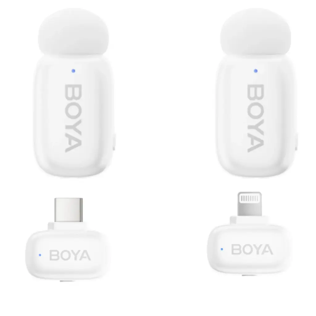 MINI MICROFONO INALAMBRICO 2EN1*CANCELACION DE RUIDO AI DE 3ER GRADO*CALIDAD DE SONIDO CD*ALCANCE HASTA 100MT*CONEXION USB-C/LIGHTNING*CASE DE CARGA*30HRS BATER